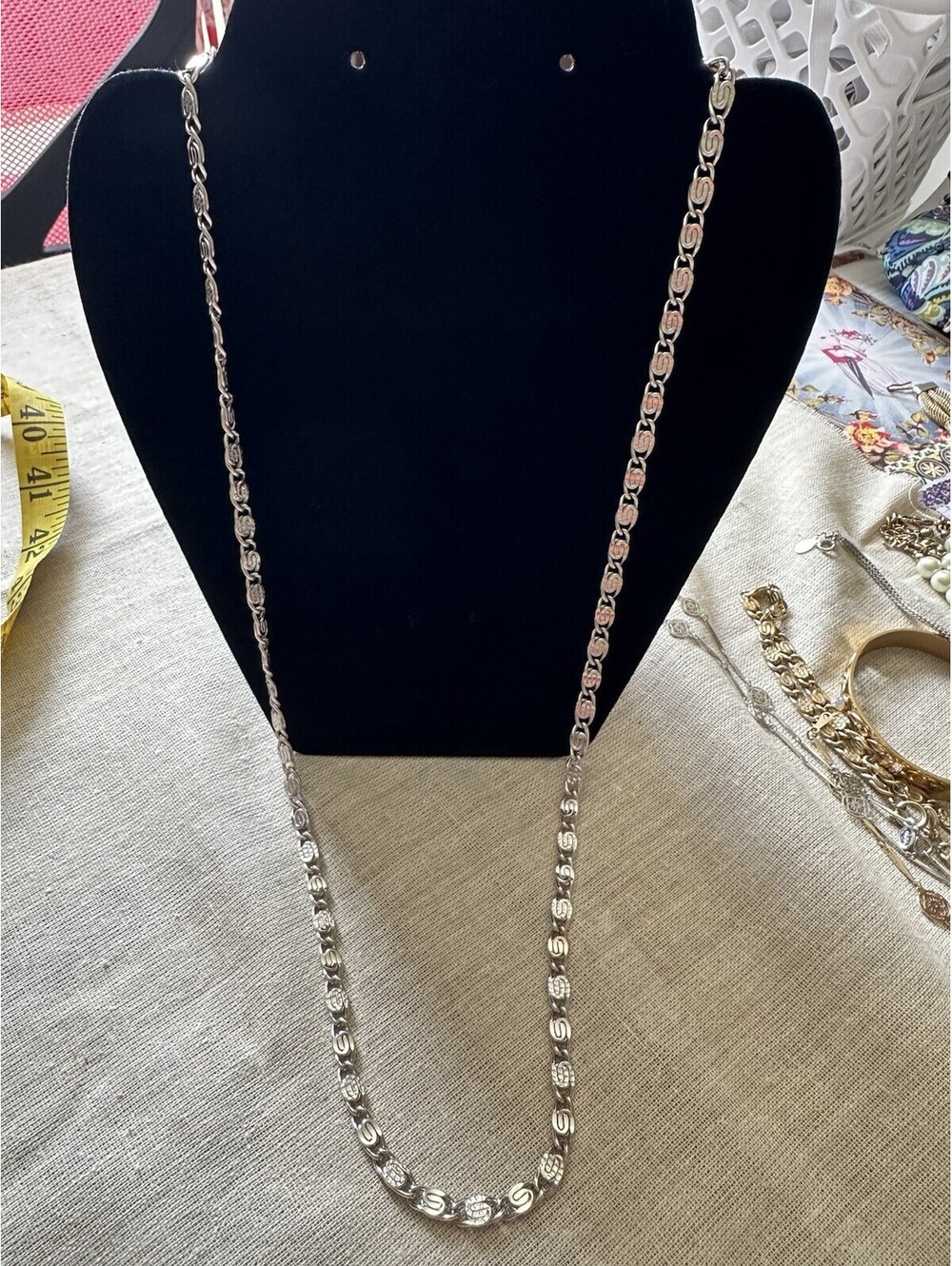 Vintage Avon Silvertone Byzantine Style Necklace